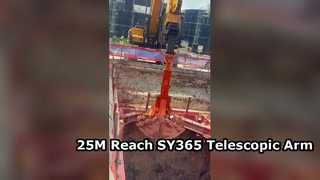 SY365 के लिए 1.5cbm बाल्टी के साथ 25M टेलीस्कोपिक आर्म